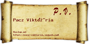 Pacz Viktória névjegykártya